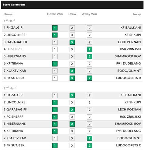 sportstake 8 results